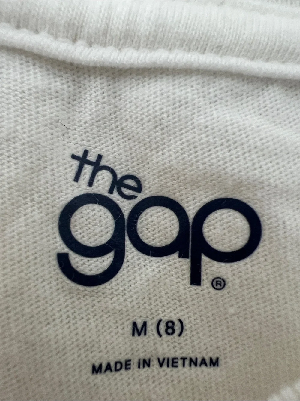 GAP White Short Sleeve Logo Tee with Gray and Multicolor Lettering